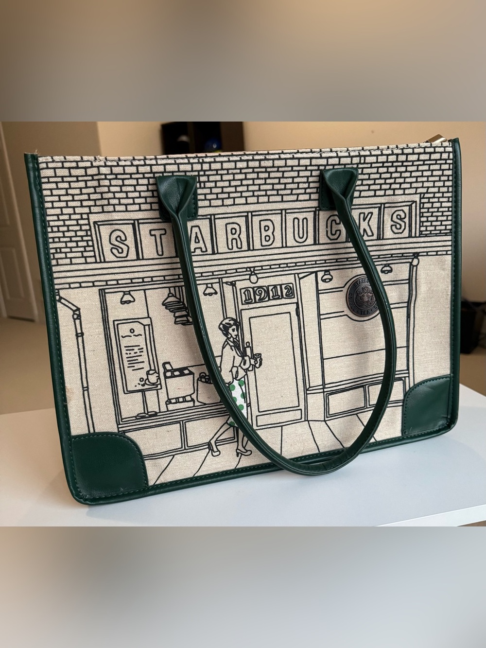 Starbucks 1912 Pike Place First Store Canvas Tote Bag Seattle